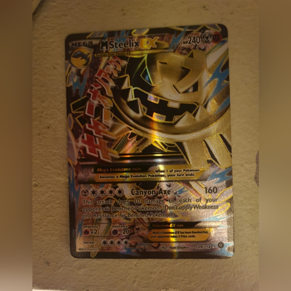 2016 Pokemon M Steelix EX (Full Art) XY Steam Siege